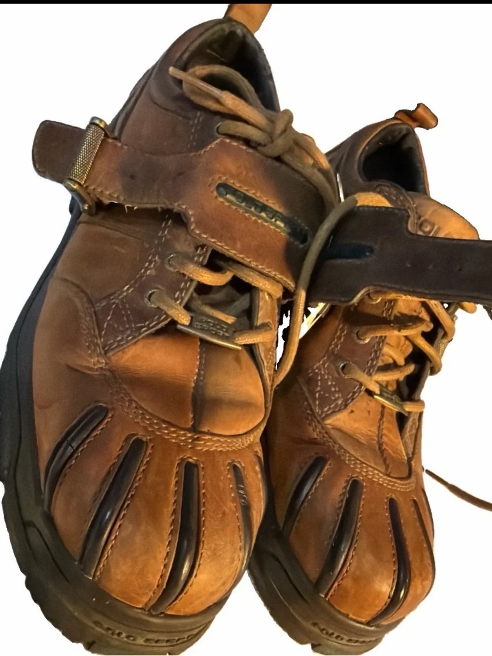 Polo Ralph Lauren Vtg 8B  Brown Leather Casual Strap Shoes